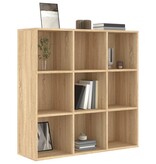VidaXL Boekenkast 98x29x97,5 cm bewerkt hout sonoma eikenkleurig