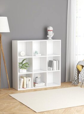VidaXL Boekenkast 98x30x98 cm spaanplaat wit