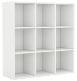 VidaXL Boekenkast 98x30x98 cm spaanplaat wit