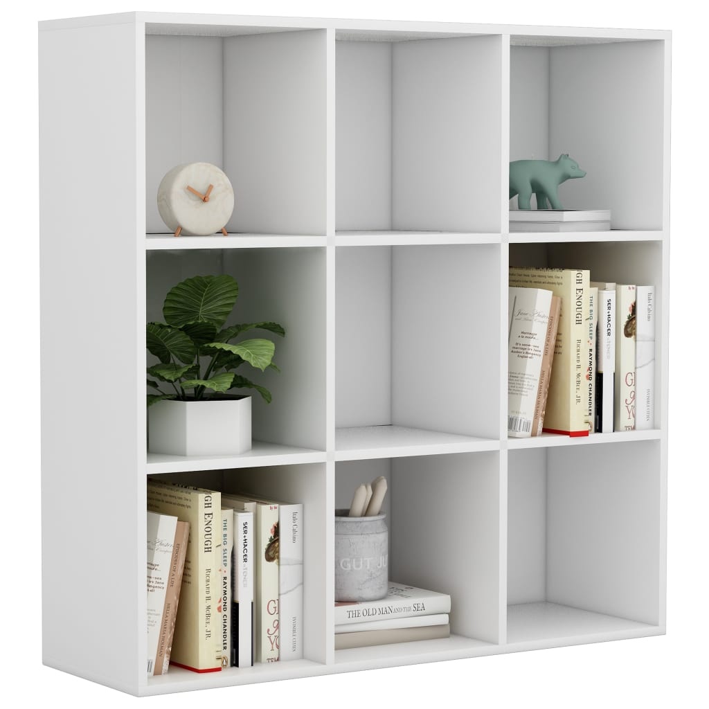 VidaXL Boekenkast 98x30x98 cm spaanplaat wit