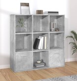 VidaXL Boekenkast 98x30x98 cm bewerkt hout betongrijs