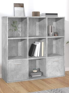 VidaXL Boekenkast 98x30x98 cm bewerkt hout betongrijs