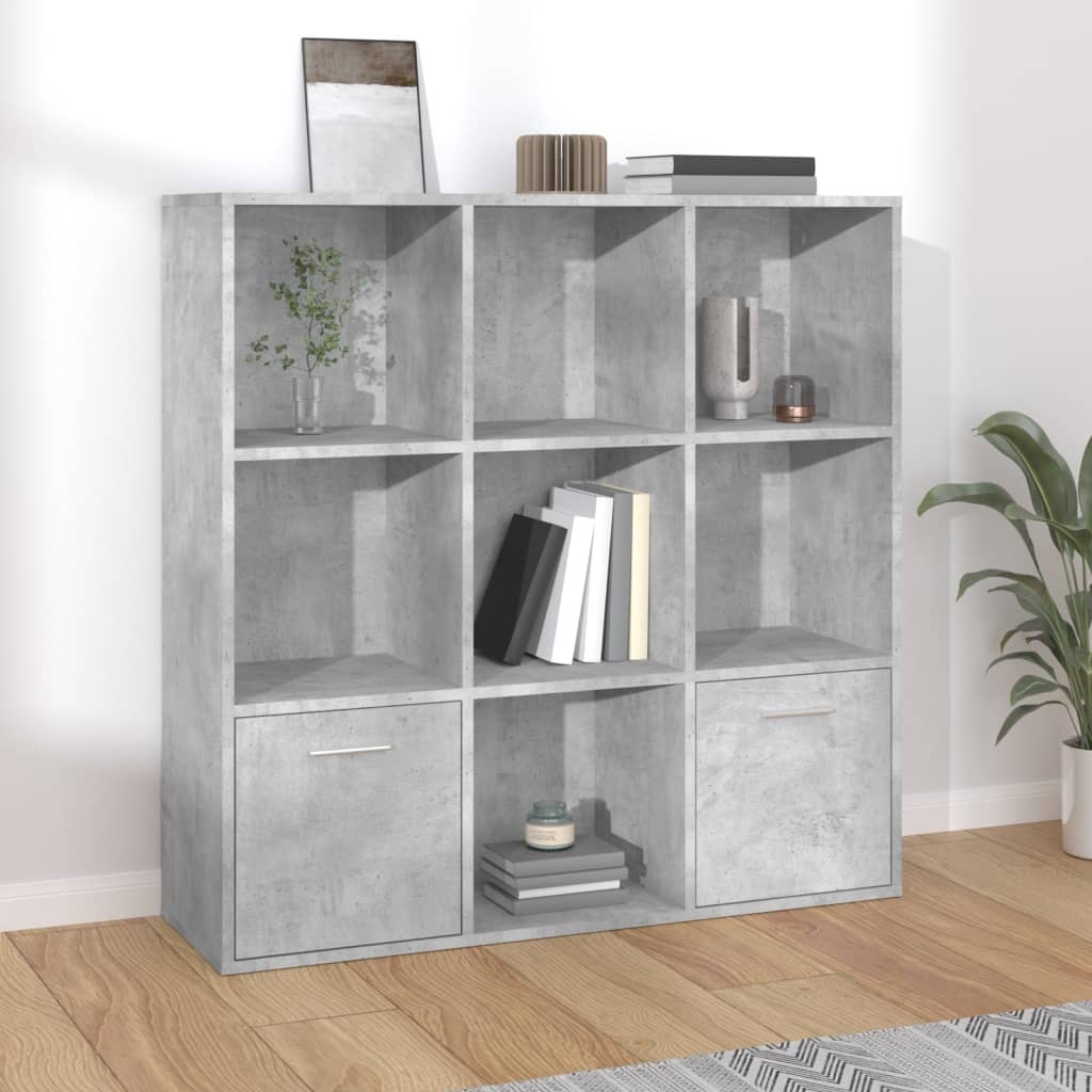 VidaXL Boekenkast 98x30x98 cm bewerkt hout betongrijs