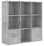 VidaXL Boekenkast 98x30x98 cm bewerkt hout betongrijs