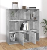 VidaXL Boekenkast 98x30x98 cm bewerkt hout betongrijs