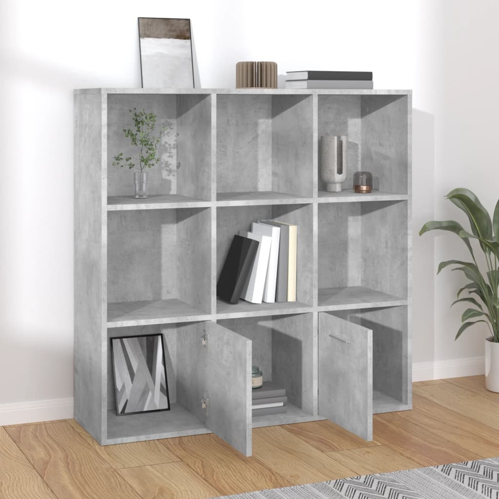 VidaXL Boekenkast 98x30x98 cm bewerkt hout betongrijs
