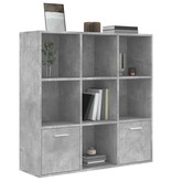 VidaXL Boekenkast 98x30x98 cm bewerkt hout betongrijs