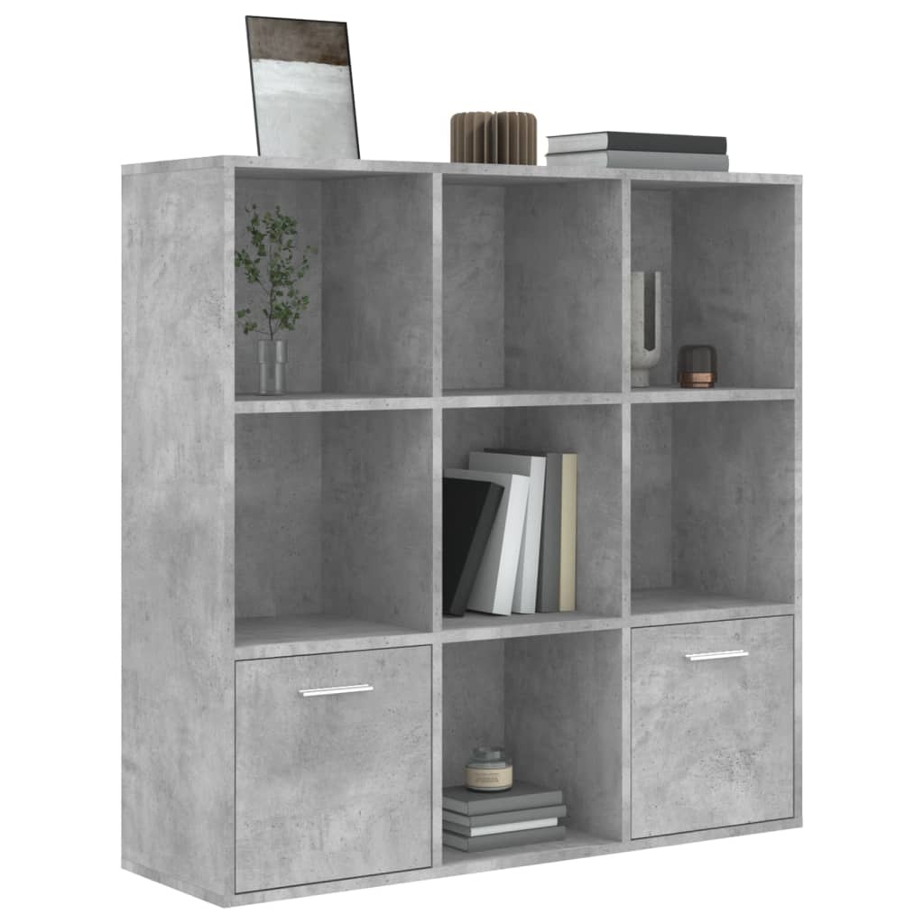 VidaXL Boekenkast 98x30x98 cm bewerkt hout betongrijs