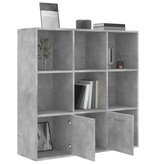 VidaXL Boekenkast 98x30x98 cm bewerkt hout betongrijs