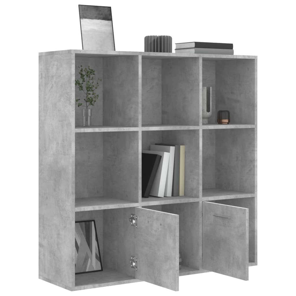 VidaXL Boekenkast 98x30x98 cm bewerkt hout betongrijs
