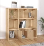 VidaXL Boekenkast 98x30x98 cm bewerkt hout sonoma eikenkleurig