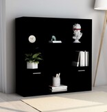 VidaXL Boekenkast 98x30x98 cm bewerkt hout zwart