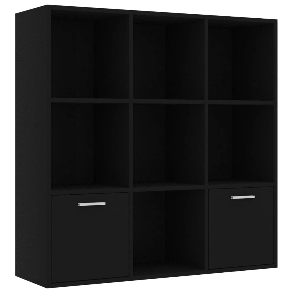 VidaXL Boekenkast 98x30x98 cm bewerkt hout zwart