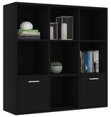 VidaXL Boekenkast 98x30x98 cm bewerkt hout zwart