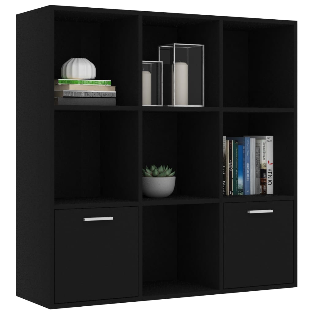 VidaXL Boekenkast 98x30x98 cm bewerkt hout zwart