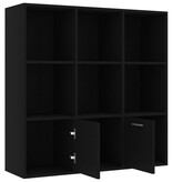 VidaXL Boekenkast 98x30x98 cm bewerkt hout zwart