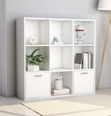VidaXL Boekenkast 98x30x98 cm spaanplaat wit