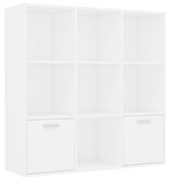 VidaXL Boekenkast 98x30x98 cm spaanplaat wit
