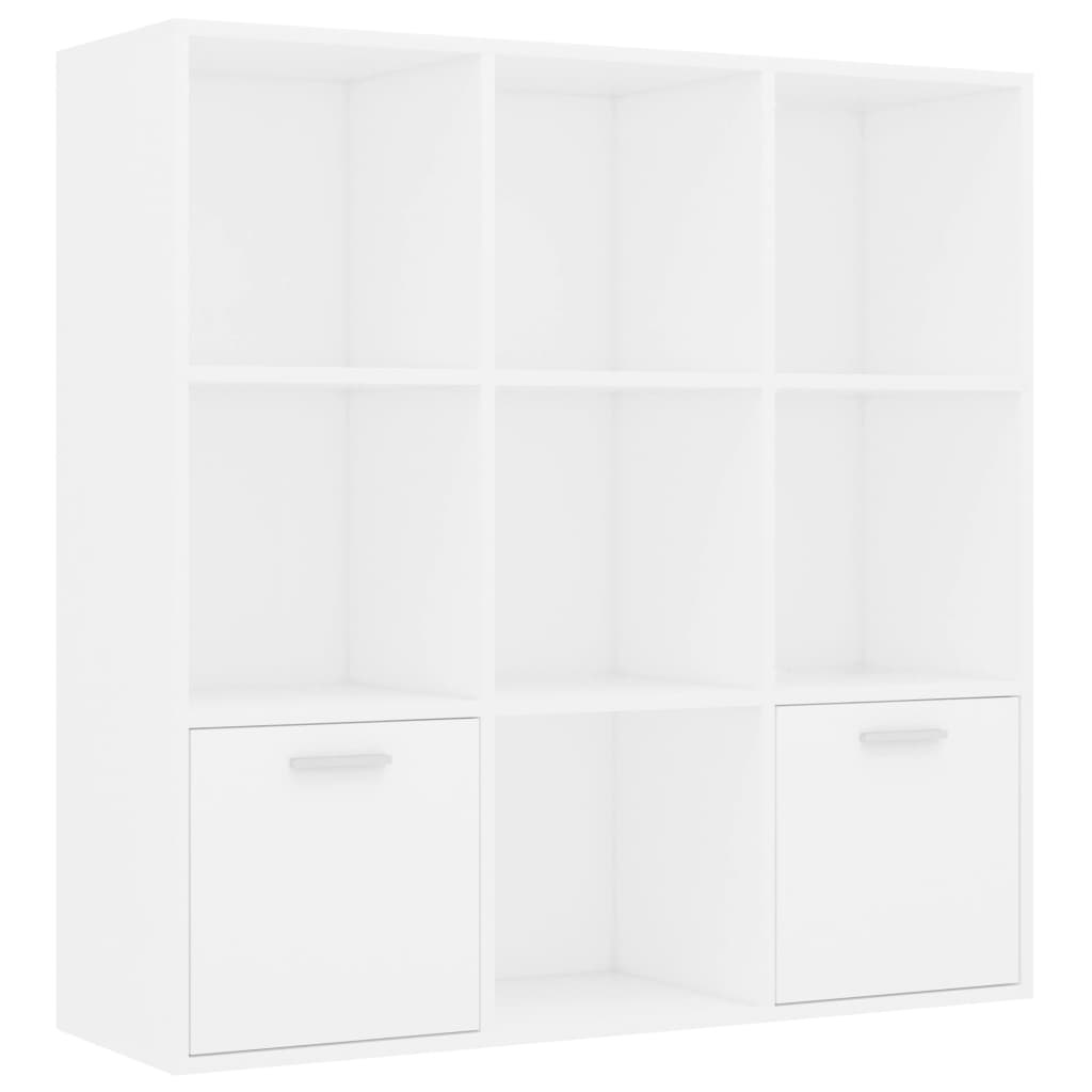 VidaXL Boekenkast 98x30x98 cm spaanplaat wit