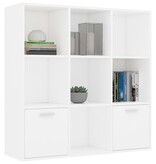VidaXL Boekenkast 98x30x98 cm spaanplaat wit