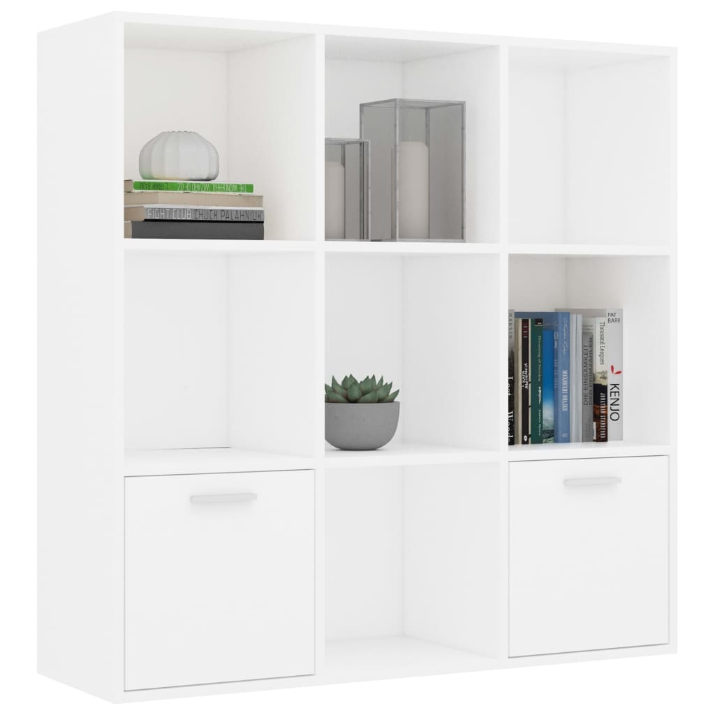 VidaXL Boekenkast 98x30x98 cm spaanplaat wit