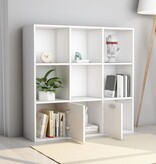 VidaXL Boekenkast 98x30x98 cm spaanplaat wit