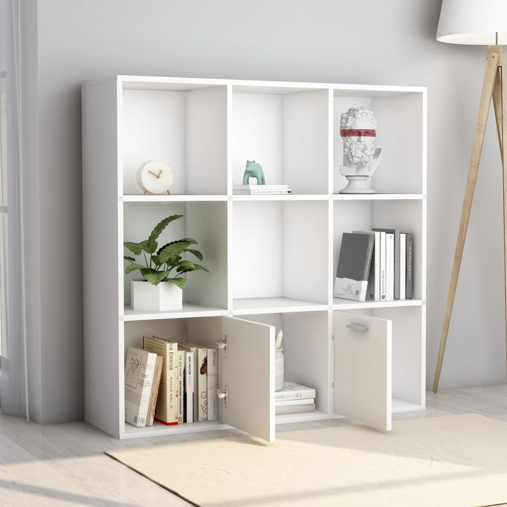 VidaXL Boekenkast 98x30x98 cm spaanplaat wit
