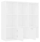 VidaXL Boekenkast 98x30x98 cm spaanplaat wit