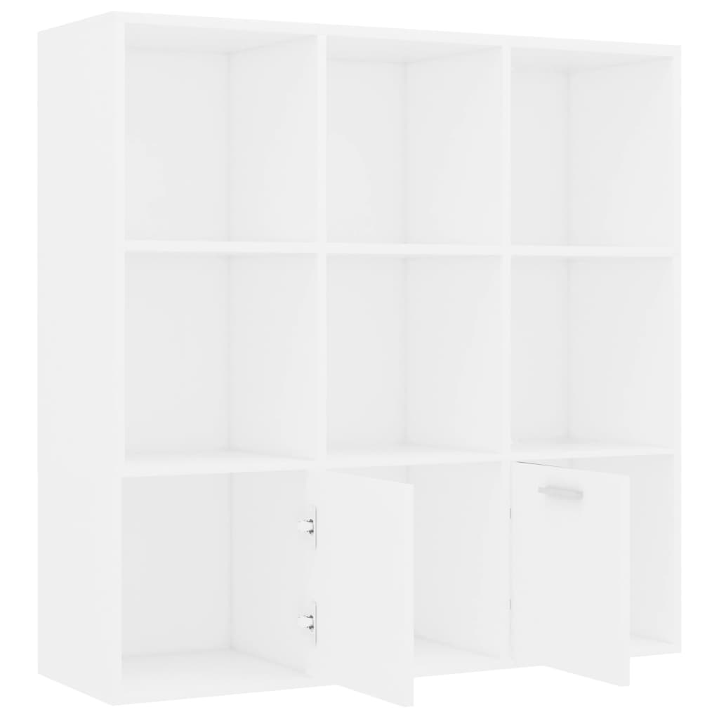 VidaXL Boekenkast 98x30x98 cm spaanplaat wit