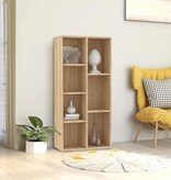VidaXL Boekenkast 50x25x106 cm bewerkt hout sonoma eikenkleurig