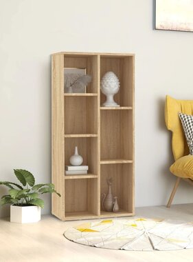 VidaXL Boekenkast 50x25x106 cm bewerkt hout sonoma eikenkleurig