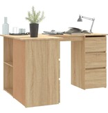VidaXL Hoekbureau 145x100x76 cm bewerkt hout sonoma eikenkleurig