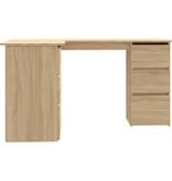 VidaXL Hoekbureau 145x100x76 cm bewerkt hout sonoma eikenkleurig