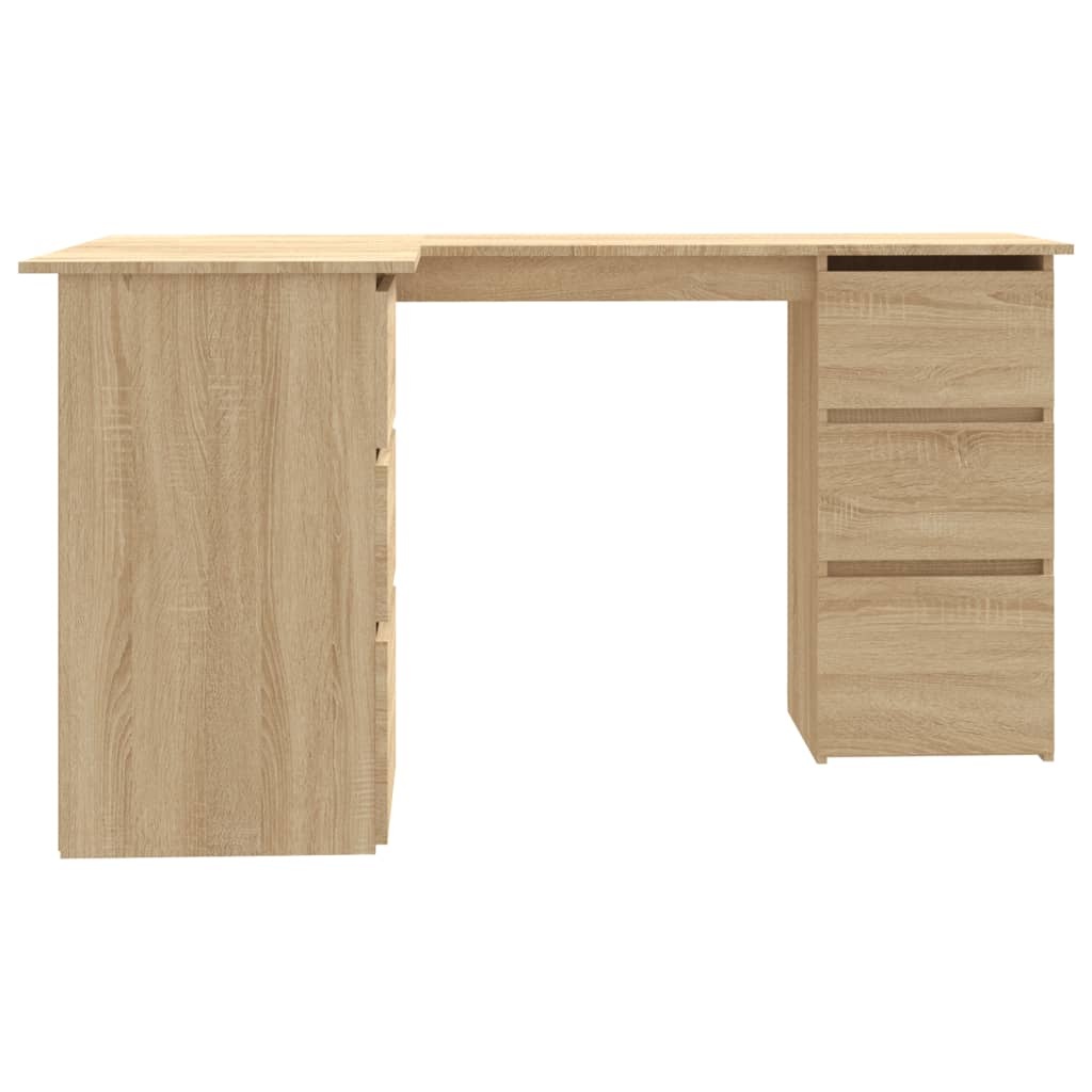 VidaXL Hoekbureau 145x100x76 cm bewerkt hout sonoma eikenkleurig
