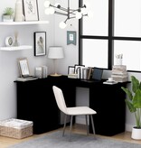 VidaXL Hoekbureau 145x100x76 cm bewerkt hout zwart