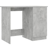 VidaXL Bureau 100x50x76 cm bewerkt hout betongrijs