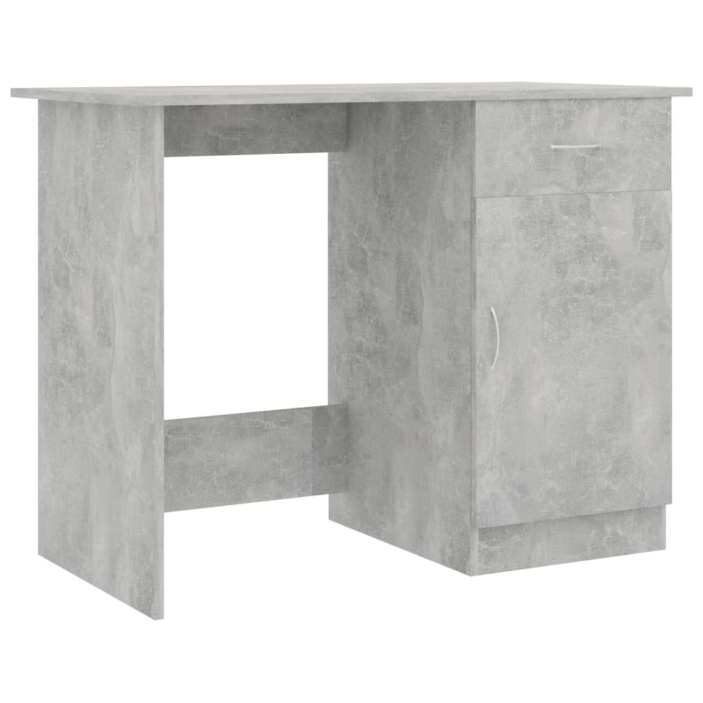 VidaXL Bureau 100x50x76 cm bewerkt hout betongrijs