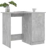 VidaXL Bureau 100x50x76 cm bewerkt hout betongrijs