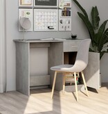 VidaXL Bureau 100x50x76 cm bewerkt hout betongrijs