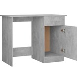 VidaXL Bureau 100x50x76 cm bewerkt hout betongrijs