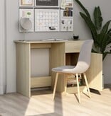 VidaXL Bureau 100x50x76 cm bewerkt hout sonoma eikenkleurig