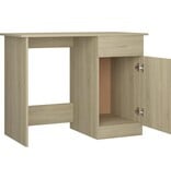 VidaXL Bureau 100x50x76 cm bewerkt hout sonoma eikenkleurig