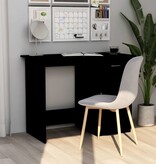 VidaXL Bureau 100x50x76 cm bewerkt hout zwart