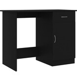 VidaXL Bureau 100x50x76 cm bewerkt hout zwart