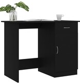 VidaXL Bureau 100x50x76 cm bewerkt hout zwart