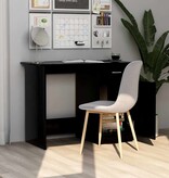 VidaXL Bureau 100x50x76 cm bewerkt hout zwart