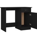 VidaXL Bureau 100x50x76 cm bewerkt hout zwart