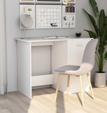 VidaXL Bureau 100x50x76 cm bewerkt hout wit