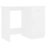 VidaXL Bureau 100x50x76 cm bewerkt hout wit