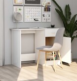 VidaXL Bureau 100x50x76 cm bewerkt hout wit